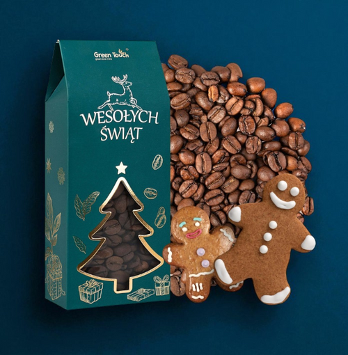 Kawa świąteczna ziarnista smakowa Piernik alpejski piernikowa 120 g pudełko